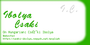 ibolya csaki business card